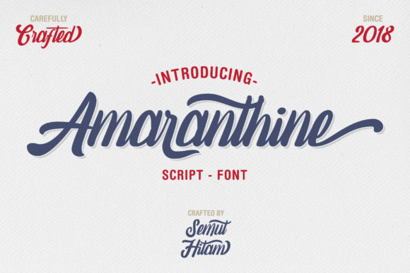 Amaranthine Script Font for Editorial Design