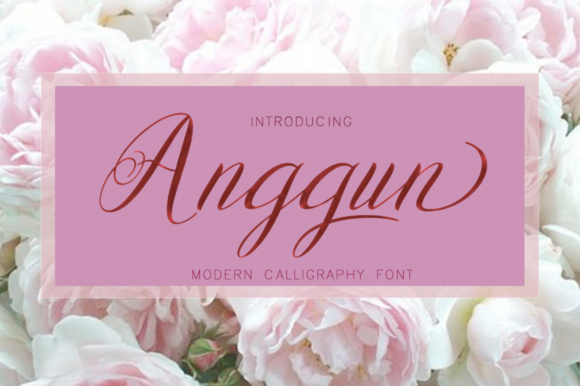 Anggun Script Font for Handmade Labels and Invitations