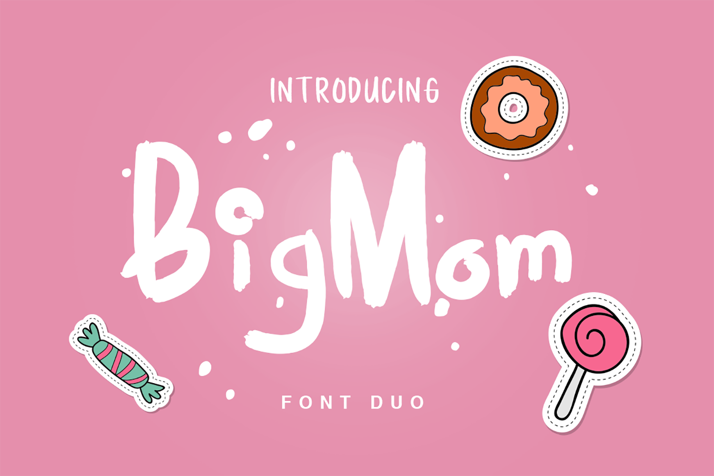BigMom Font: A Display Typeface for Handmade Labels