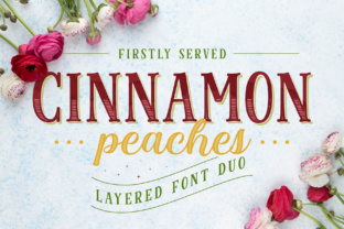 Cinnamon Peaches Family: A Layered Font for Marketing
