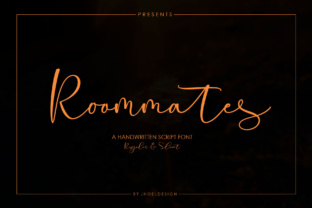 Roommates Script Font for Handmade Products