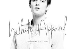 White Apparel Script Font: A Minimalist Branding Test